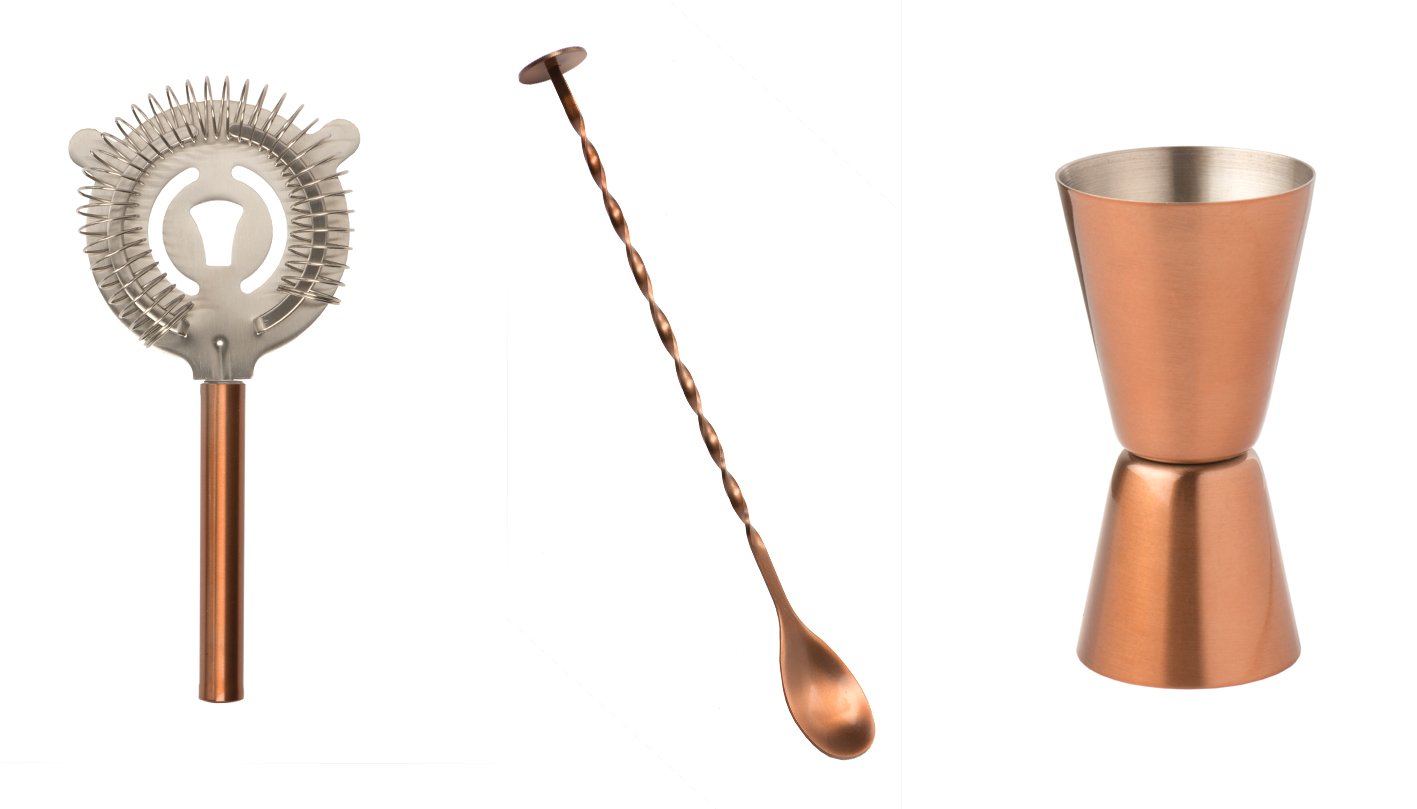 Epicurean 3 Piece Classic Cocktail Kit, Copper