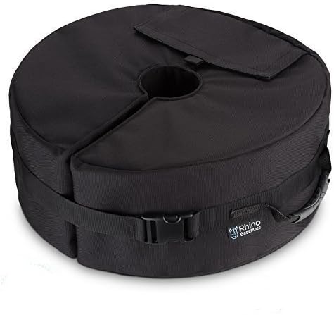 Rhino Round Umbrella Base Weight, 18" ~ fits Any Offset, Cantilever Outdoor Patio Umbrella Stand - Replaces Ugly Sand Bags ~ Easy Set up