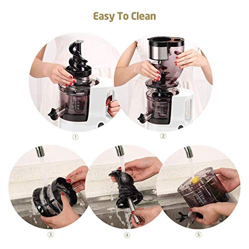 SKG Slow Masticating Juicer Cold Press 36 RPM Big Mouth Juice Extractor