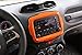 Dwindish ABS Dash Board Car DVD Player GPS Frame Trim Cover For Jeep Renegade 2015 Up Orange