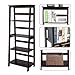 VASAGLE Simple Ladder Shelf, 4-Tier Bookcase, Multifunctional Display Stand for Living Room, Engineered Wood Stand for Sunroom, Brown ULLS90BRV1