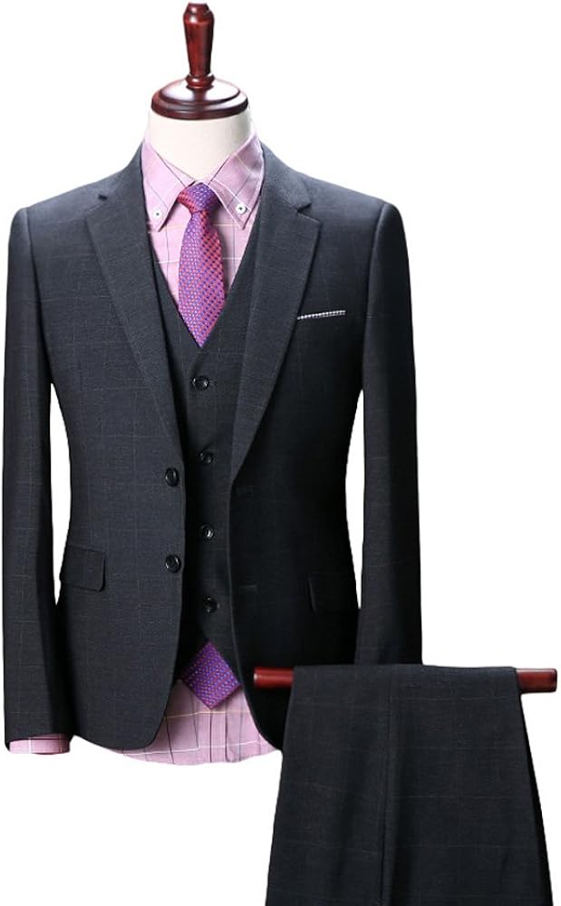 Wolfmen スーツ スリーピース メンズ 2つボタン 多色 スリム 結婚式