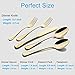 20-Piece Flatware Silverware Set Service for 4 Stainless Steel Cutlery Include Knife Fork Spoon Dishwasher Safe (Gold)