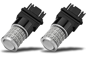 Mandark 7443 Car LED Bulb, 2PCS Super Bright Automotive Reverse Tail Brake Light, Vehicle Daytime Running Backup Lighting Replacement Accessories, Universal for SUV Sedan Truck (White)