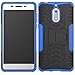 Nokia 6 Case, KimBoo Dual Layer Shock-Absorption Armor Cover Full-Body Protective Case with Kickstand Combo PC+TPU Back for Nokia 6 (Blue)