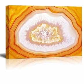Canvas Wall Art - Abstract Agate Slice Pattern - Giclee Print Gallery Wrap Modern Home Art Ready to Hang - 12" x 18"