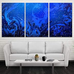 3 Panel Starry Space Pictures Home Wall for...