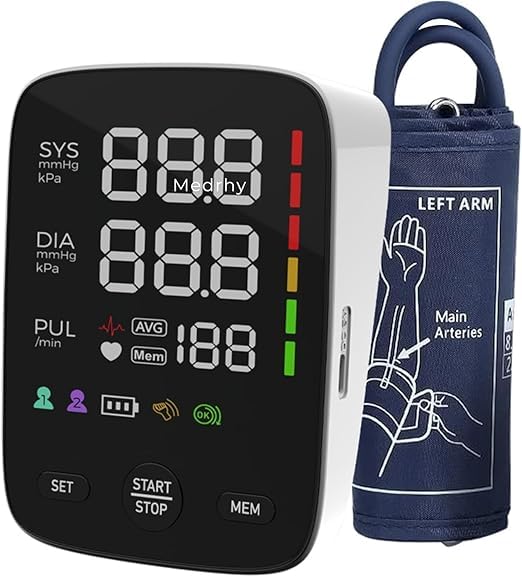 DIGITAL BLOOD PRESSURE MACHINE WITH ADJUSTABLE CUFF | ELECTRIC BLOOD PRESSURE MONITOR FOR HOME USE | PORTABLE,AUTOMATIC DIGITAL BP MACHINE,