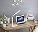 ToJane Small Table Lamps for Bedroom, LED Desk Lamp with USB Port, Gooseneck Office/Reading White La