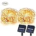 Magictec Solar String Lights, 100 LEDs Starry String Lights, Copper Wire Solar Lights Ambiance Lighting for Outdoor, Gardens, Homes, Dancing, Christmas Party 2 Pack