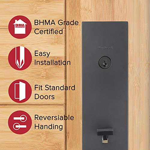 Kwikset Vancouver Low Profile Front Lock Handleset with Microban
