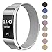 Fitbit Charge 2 Milanese Bands Metal Silver, Swees Replacement Small & Large (5.5