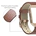 Austrake for Fitbit Blaze Bands with New Metal Frame, Replacement Leather Slim Straps with Stainless Steel Buckle for Fitbit Blaze Strap for Women Men,Brown