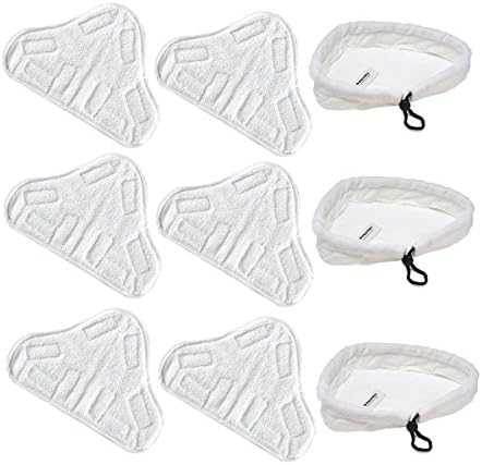 Winomo Replacement Microfiber Pads for H2O X5 Vax S2 Steam Mop 9-pack White
