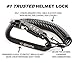 Motorcycle Helmet Lock & Cable. Sleek Black Tough Combination PIN Locking Carabiner Device Secures Your Motorbike, Bicycle or Scooter Crash Hat (and Jacket) to Your Bike. primary