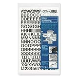 Press-On Vinyl Letters & Numbers, Self Adhesive, Black, 1/2