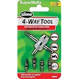 Slime 20088 4-Way Valve Tool with 4 Valve Cores