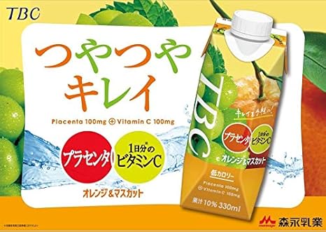 Amazon 森永 Tbc プラセンタ ビタミンc オレンジ マスカット 330ml 低カロリー 飲み物 ドリンク 常温保存 紙パック リキャップボトル 12本 森永乳業 野菜ジュース フルーツジュース 通販