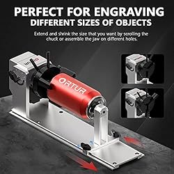 ORTUR YRC1.0, Y-axis Rotary Chuck for Most Laser