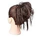MORICA Tousled Updo Messy Bun Hair Piece Hair Extension with Elastic Rubber Band Updo Wavy Bun Extensions Synthetic Hair Extensions Scrunchies Chignons Hairpiece for Women (Color:4/30#)