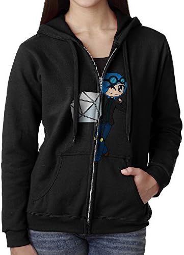 ASLDGJ Casual Womens Cartoon YouTuber Diamond DanTDM Full-Zip Sweatshirt Hoodie Jacket Medium