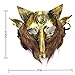 Partyfareast Cosplay Wolf Costume Mask Full Face Mask for Men Women (Gold)