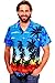 V.H.O. Funky Hawaiian Shirt, Shortsleeve, Beach, Blue, M