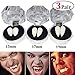 TissueDeep 3 Pairs Vampire Fangs Teeth - Dentures Fake Braces Cosplay Props Halloween Costume Accessory Props Party Favors (3pcs Vampire Fangs1)