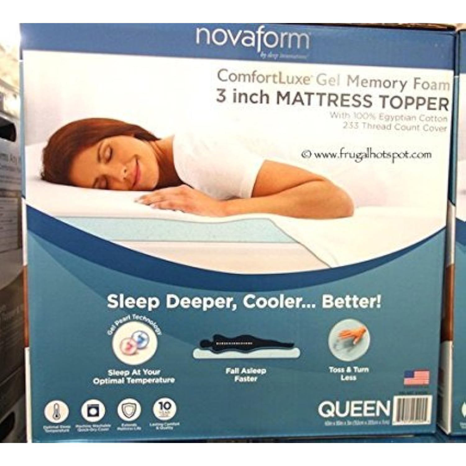 NovaForm 3" Pure Comfort Memory Foam Mattress Topper (Queen) eBay