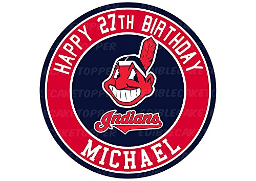 Cleveland Indians Baseball Edible Image Cake Topper Personalized ...