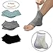 3 PAIRS-Moisturizing Gel Heel Socks w/Enriched Vitamins for Dry Hard Cracked Heels & DIY Simple Home Remedies by Triim Fitness