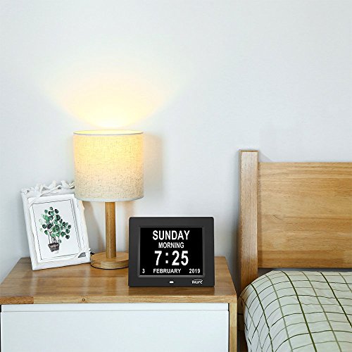 INLIFE Large Display Digital Calendar Clock, Dual Time Display Modes