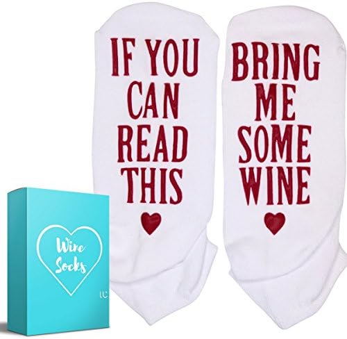 Wine Socks + Cupcake Packaging - Premium Combed Cotton “If You Can Read This, Bring Me Some Wine” Novelty Socks – Funny Gift For Men And Women – Perfect For Mothers Day, Bridal Shower, and more!