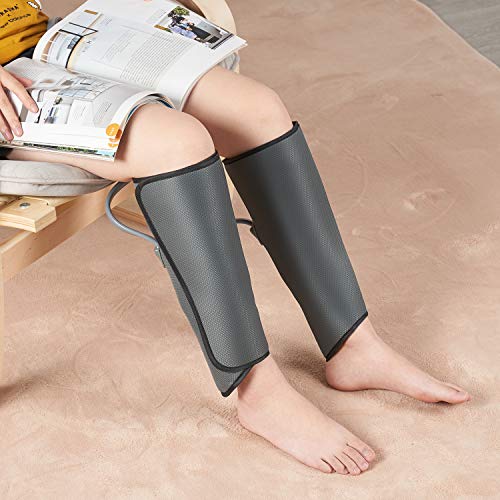 Air Compression Calf Leg Massager - Tespo Wrap Massage with Heat, Compression Boot for Circulation and Muscle Relaxation, 3 Intensities 3 Modes