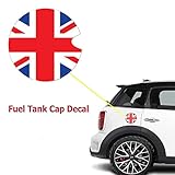 Ultra Thick Red Blue Union Jack Flag Plastic Vinyl Sticker For Mini Cooper Gas Cap Cover