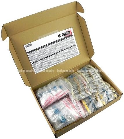 Ictouch 300value 1200pcs 1W, 2W, 3W Metal Film Resistor +/-1% Assortment Kit KIT0149