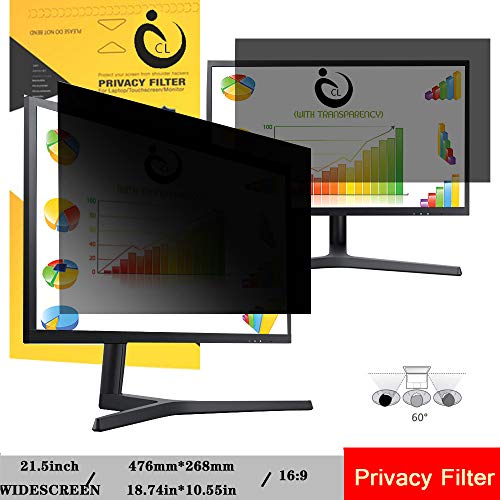 CLKJ 21.5 inch (Diagonally Measured) Widescreen 16:9 Ratio Computer Privacy Screen Filter for Desktop LCD Monitor Display & Latest 21.5″ iMac Retina 4K, Anti-Glare, Anti-Scratch Protector Film