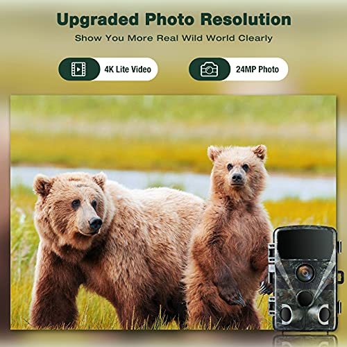 TOGUARD Trail Camera 4K Lite 24MP Game Camera Hunting Wildlife WiFi