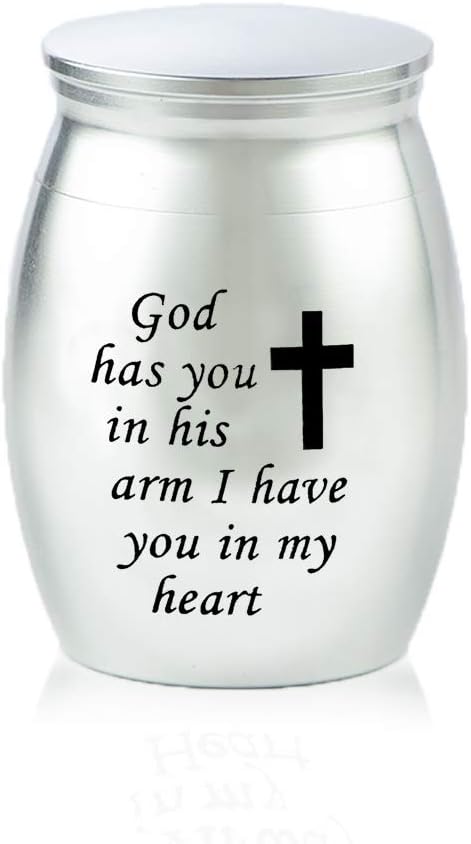 Mini Cremation Urn for Ashes God Has You in His Arm Mum Mom Dog Bird Cat Dad Family Father Funeral Sepulchral Cinerary Keepsake Memorial Bottle