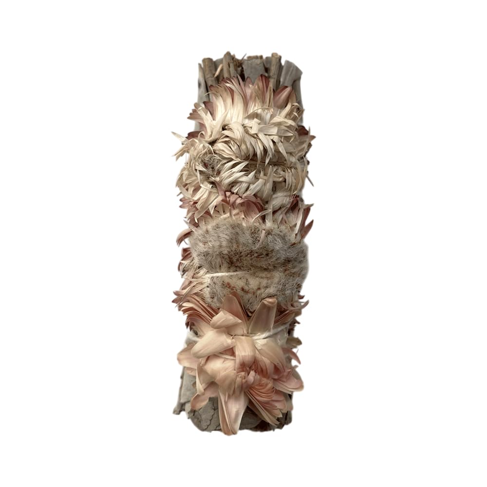 VIE Sage Smudge Stick 4" (White Sage and Pink Sunflower 4")