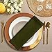 Utopia Kitchen Olive Cloth Napkins [12 Pack, 18x18 Inch] Absorbent Cotton Blend Washable and Reusable for Dinner, Restaurant, Lunch, Wedding and Hotel