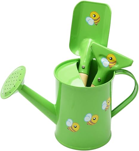 Amazon Co Jp Sungmor キッズガーデンツールセット かわいい かわいい小さな庭師キット パッケージには 3pc Green Honeybeeじょうろ こて 熊手ガーデニングハンドツールが含まれています 庭 庭 ビーチでのプレイに最適 ホーム キッチン