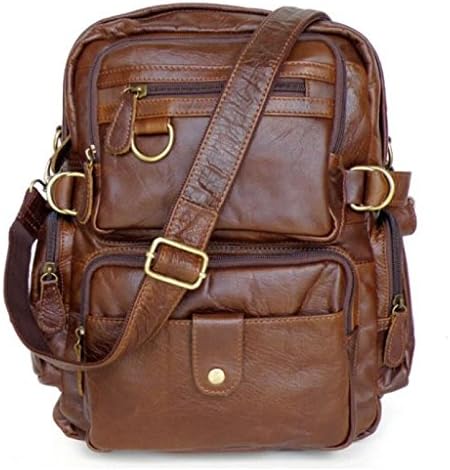 Vintage Leather Unisex Backpack Rucksack for Women &amp; Men Brown Stylish