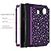 Casetego Compatible with Galaxy Note 8 Case,Glitter Sparkle Bling Three Layer Heavy Duty Hybrid Sturdy Shockproof Protective Cover Case for Samsung Galaxy Note 8,Shiny Purple