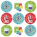 Science Birthday Party Favor Stickers - 180 Labels primary