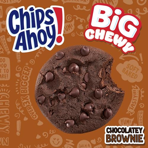 CHIPS AHOY! BIG CHEWY CHOCOLATE CHIP COOKIES, CHOCOLATEY BROWNIE, 2.5 OZ (1 COOKIE PER PACK)