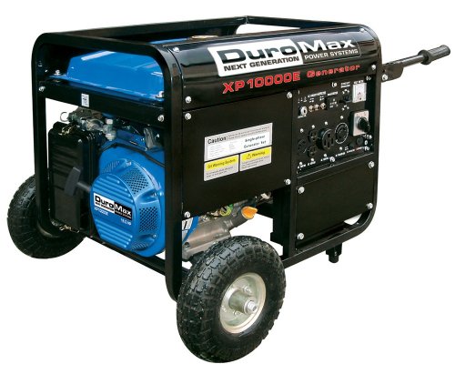 DuroMax XP10000E-CA 10,000 Watt 16 HP OHV 4-Cycle Gas Powered Portable Generator With Wheel Kit And Electric Start (CARB Compliant)