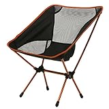 Ancheer Lightweight Portable Heavy Duty Folding Ground Chair with Carrying Bag for Outdoor Fishing Camping Picnic BBQ, Orange