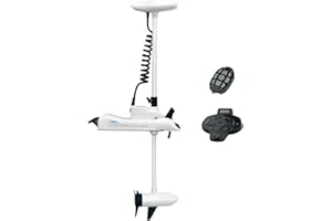 PARKHO HASWING Electric Trolling Motor – 12V 55LB 48 Inch Shaft Cayman B Bow Mount Boat Fishing Saltwater Freshwater with Remote Control and Wireless Foot Controller 50700-120W_F