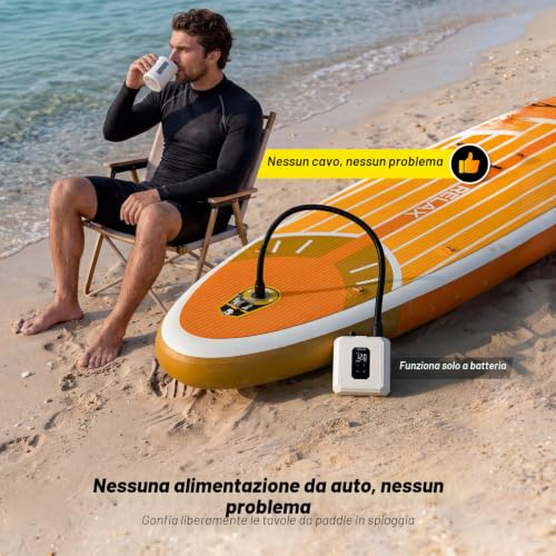 TOPUMP D28PRO Electric Pump, 20 PSI Rechargeable Cordless Intelligent Dual Stage Inflation and Deflation, Auto Shut-Off, Lightweight with 7 Nozzles for Kayaks, Tents, Boats